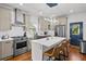 Modern kitchen with stainless steel appliances and an island at 160 Vanira Se Ave # A, Atlanta, GA 30315