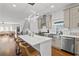 Modern kitchen with stainless steel appliances and an island at 160 Vanira Se Ave # A, Atlanta, GA 30315