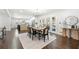 Modern dining room with a stylish chandelier and hardwood floors at 380 Atwood Nw Dr, Marietta, GA 30064