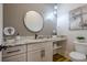 Elegant bathroom boasts granite countertop and updated fixtures at 4840 Northway Dr, Atlanta, GA 30342