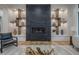 Modern fireplace with marble surround and built-in shelving at 4840 Northway Dr, Atlanta, GA 30342