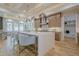 Modern kitchen with white quartz countertops and light wood cabinets at 4840 Northway Dr, Atlanta, GA 30342