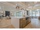 Open concept kitchen with island and white quartz countertops at 4840 Northway Dr, Atlanta, GA 30342