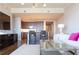 Open floor plan view of kitchen, living area and hardwood floors at 3630 Peachtree Ne Rd # 2706, Atlanta, GA 30326