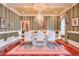 Formal dining room with hardwood floors, chandelier and white chairs at 1401 Walcutts Nw Way, Marietta, GA 30064
