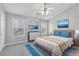 Serene main bedroom featuring vaulted ceiling and coordinated design elements at 3044 Lauren Parc Rd, Decatur, GA 30032