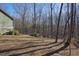 Private backyard with wooded area and sloping terrain at 159 Geneva Rd, Canton, GA 30114