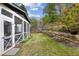 Landscaped backyard with stone retaining wall at 1849 8Th St, Atlanta, GA 30341