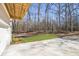View of backyard showing green space and proximity to wooded area at 200 Wallace St, Fayetteville, GA 30214