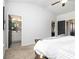 Spacious main bedroom with plush carpet and ensuite bathroom and a walk-in closet at 200 Wallace St, Fayetteville, GA 30214