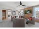 Bonus room features comfortable seating and a large TV at 247 Tulip Dr, Covington, GA 30016