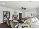 Living room features a stone fireplace and hardwood floors at 1721 Hortense Nw Pl, Atlanta, GA 30318