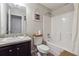 Clean bathroom with tub, toilet and vanity at 218 Cynthia Ct, Dallas, GA 30157