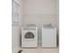 Laundry room with washer, dryer, and overhead shelving at 2155 Washington Dr, Douglasville, GA 30135