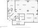 Floor plan showing a 1-bedroom, 1-bathroom condo with an open living area at 565 Peachtree Ne St # 804, Atlanta, GA 30308