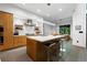 Modern kitchen with large island and stainless steel appliances at 1544 Bullard Rd, Powder Springs, GA 30127