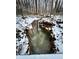 Serene stream view in snowy winter landscape at 1544 Bullard Rd, Powder Springs, GA 30127