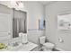 Simple bathroom with shower and toilet at 2471 Pinehurst Rdg, Atlanta, GA 30337