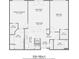 1098 sq ft floor plan, 2 bed, 2 bath, open concept at 230 E Ponce De Leon Ave # 219, Decatur, GA 30030