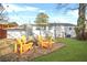 Cozy backyard featuring a fire pit surrounded by Adirondack chairs, perfect for outdoor entertaining at 1092 Donnelly Sw Ave, Atlanta, GA 30310