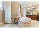Spa-like bathroom with soaking tub, shower, and tile flooring at 1731 Panorama Dr, Locust Grove, GA 30248