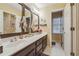 Bathroom with double vanity and hexagonal tile floor at 2505 Ridgehurst Dr, Buford, GA 30518