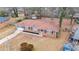 Aerial view of single-story brick house with yard at 132 Arnold Pl, Jonesboro, GA 30236