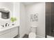 Contemporary bathroom with a floating vanity and sleek fixtures at 1167 Key Se Rd, Atlanta, GA 30316