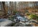 Serene water feature with a waterfall and stonework at 1053 Fairway Valley Dr, Woodstock, GA 30189