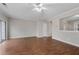 Spacious living room with hardwood floors and ceiling fan at 40 Highoak Ne Dr # 5, Marietta, GA 30066