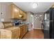 Functional kitchen featuring wood cabinets and modern appliances at 39 Lambeth Dr, Hiram, GA 30141