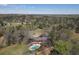 Aerial view of home with pool and large backyard at 10170 Cedar Grove Rd, Chattahoochee Hills, GA 30213