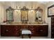 Elegant bathroom with and sinks, and large mirrors at 10170 Cedar Grove Rd, Chattahoochee Hills, GA 30213