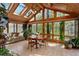 Bright sunroom with vaulted ceiling and wooded views at 10170 Cedar Grove Rd, Chattahoochee Hills, GA 30213