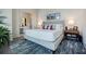 Cozy bedroom with a comfortable bed, nightstands, and access to an ensuite bathroom at 40 12Th Ne St # 1701, Atlanta, GA 30309