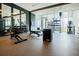 Spacious gym with weight training machines and cardio equipment overlooking the city at 40 12Th Ne St # 1701, Atlanta, GA 30309