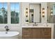 Modern bathroom with soaking tub and double vanity at 106 Laurel Brook Ln, Canton, GA 30115