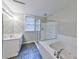 Bathroom with double vanity, shower and jetted tub at 1735 Peachtree Ne St # 129, Atlanta, GA 30309