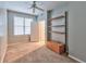 Bright bedroom with neutral walls, carpet, and built-in shelving at 1735 Peachtree Ne St # 129, Atlanta, GA 30309