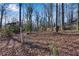 Wooded backyard with leaf covered ground at 4187 Westchester Ne Trce, Roswell, GA 30075