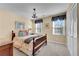 Charming bedroom with a double bed and large windows at 4187 Westchester Ne Trce, Roswell, GA 30075