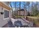 Deck with patio furniture and wooded backyard view at 4187 Westchester Ne Trce, Roswell, GA 30075