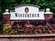 Winterthur community entrance sign with landscaping at 4251 Sheffield Nw Ct, Kennesaw, GA 30144