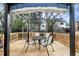 Pergola-covered deck with table and chairs at 2024 Gramercy Cir, Atlanta, GA 30341