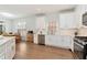 Modern kitchen featuring white cabinets and granite countertops at 2024 Gramercy Cir, Atlanta, GA 30341