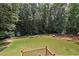 Spacious backyard with a shed and wooded area at 45 Highland Park Way, Sharpsburg, GA 30277