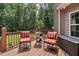 Spacious deck with seating area and wooded views at 45 Highland Park Way, Sharpsburg, GA 30277