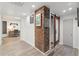 Bathroom with exposed brick and a barn door at 856 Briarcliff Ne Rd # 25, Atlanta, GA 30306