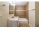 Tiled bathroom with vanity sink and shower and tub at 2802 Mcafee Rd, Decatur, GA 30032