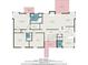 Detailed floor plan showing layout of first and second floor with room dimensions and square footage at 4741 W Lake Se Dr, Conyers, GA 30094